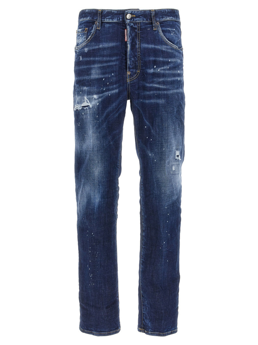 Blue Straight Denim Jeans 1