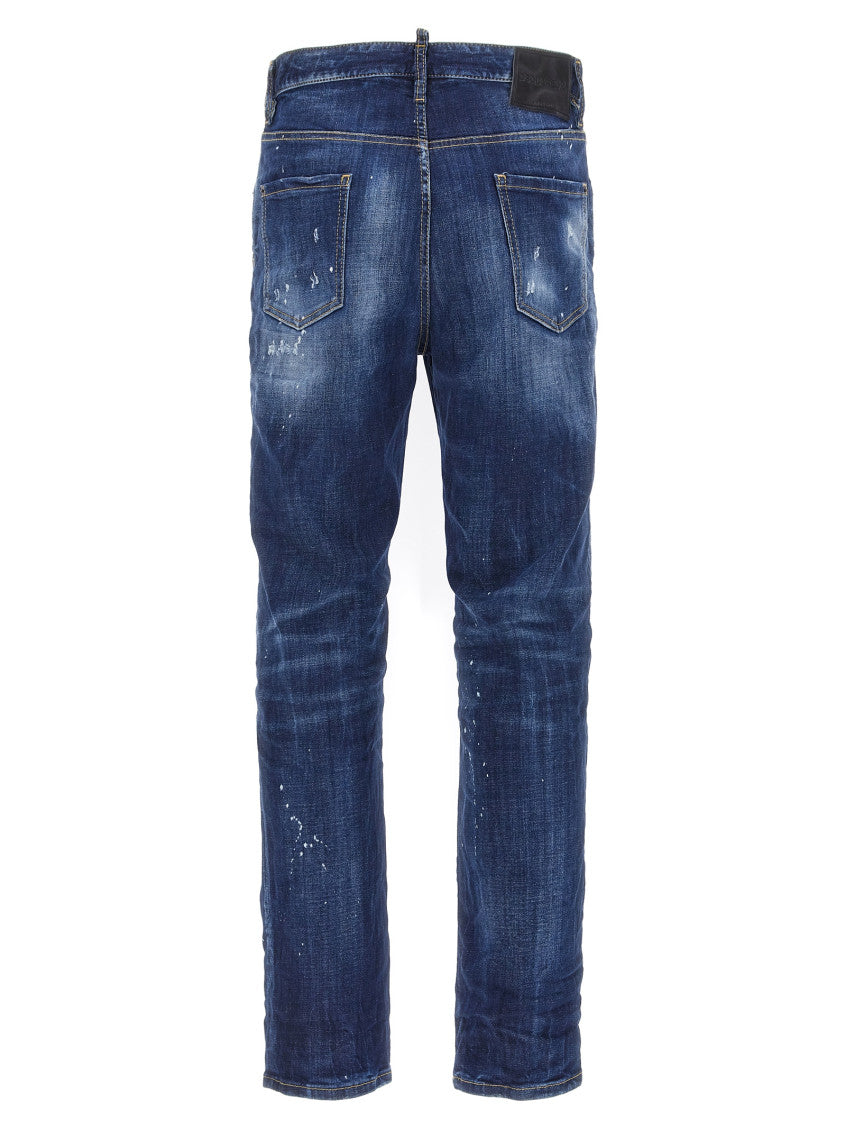 Blue Straight Denim Jeans 2