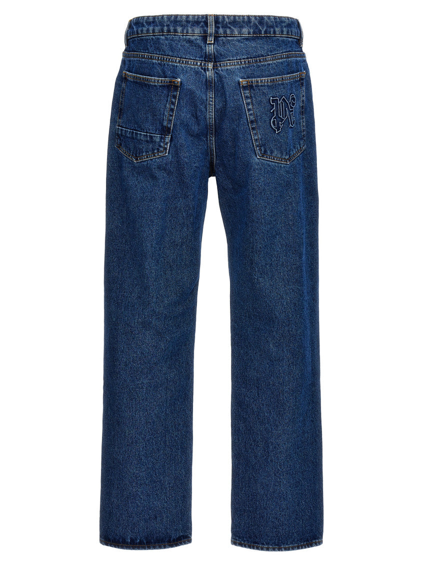 Blue Monogram Jeans 2