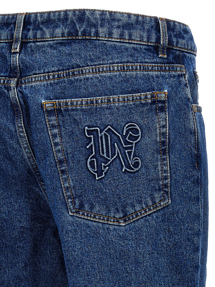 Blue Monogram Jeans 4