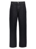 Black Logo Straight Jeans 1