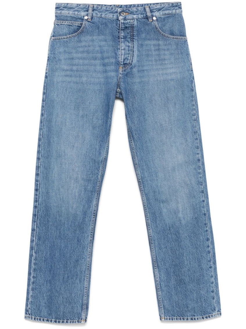 Blue Straight Leg Jeans 1