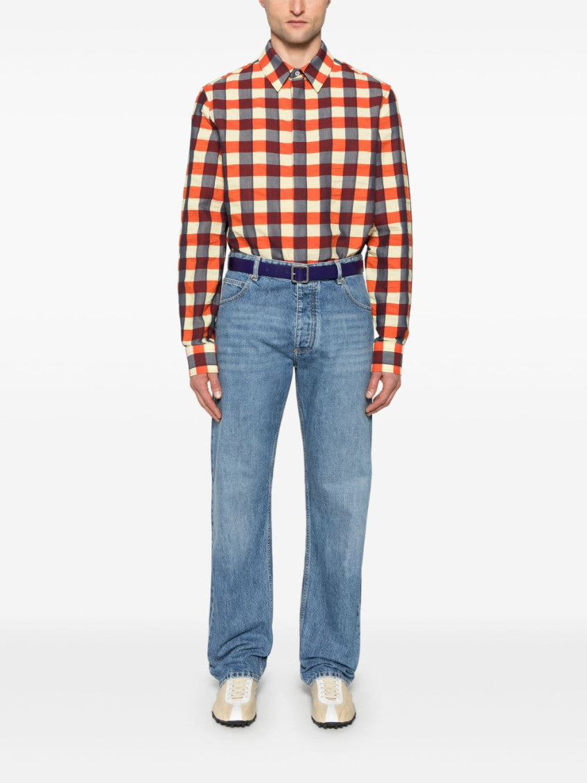 Blue Straight Leg Jeans 2