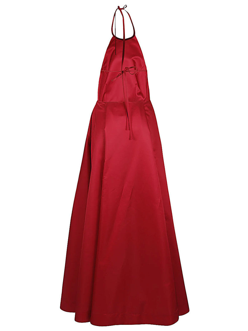 Red Sleeveless Long Dress 1