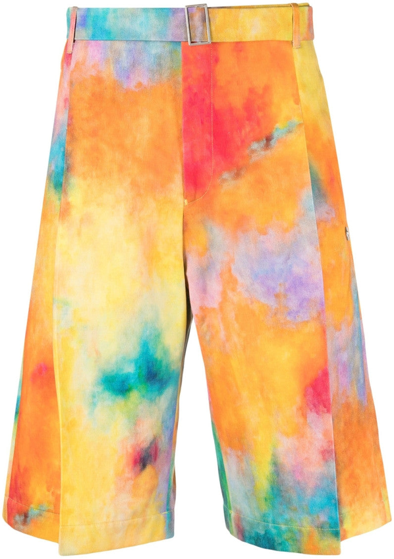 Multicolor Tie-dye Print Shorts 3
