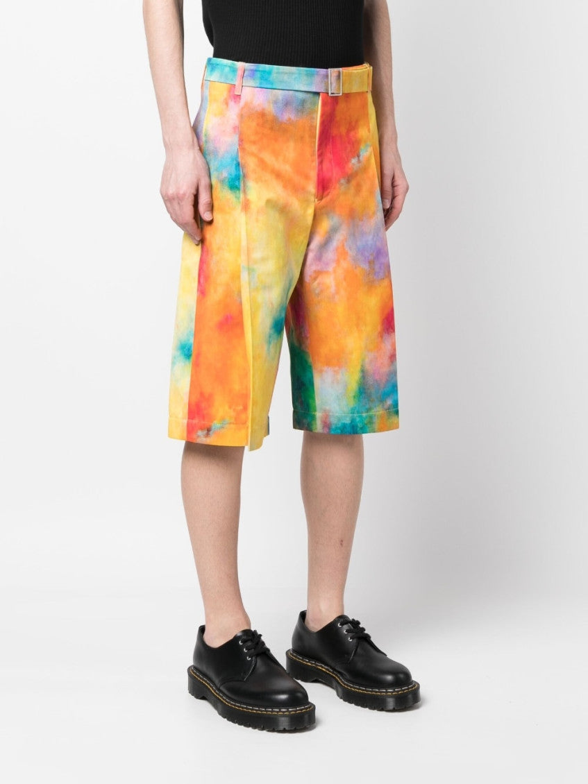 Multicolor Tie-dye Print Shorts 5