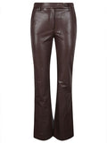 Brown Leather Flared Trousers 1