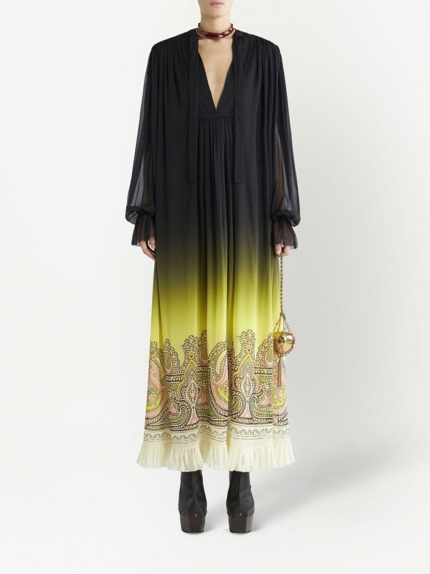 Mulit Color Printed Silk Dress 3