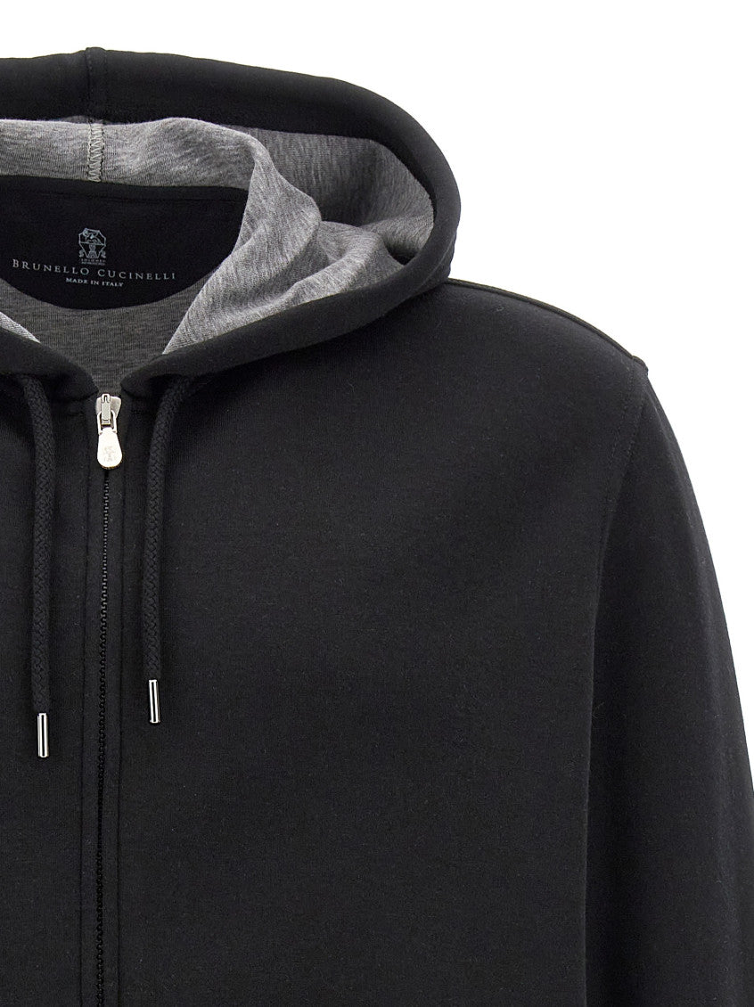 Black Cotton blend hoodie 3