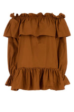 Brown Flounces Mini Dress 1
