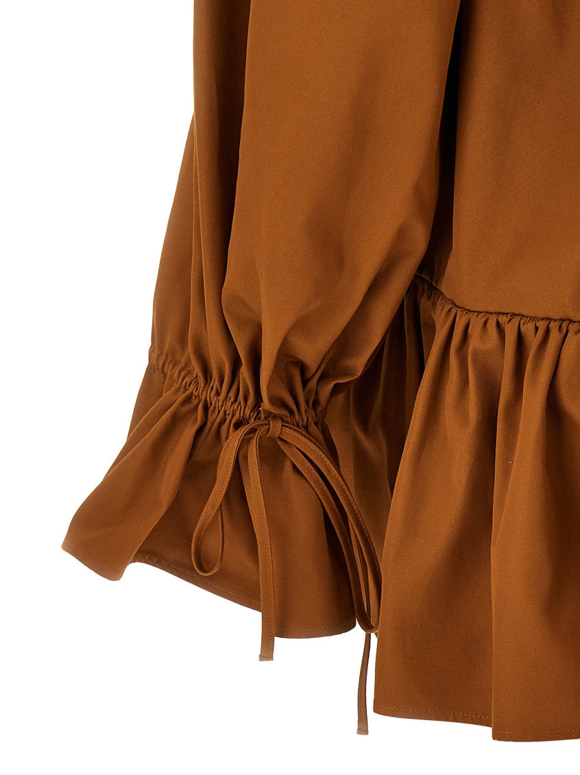 Brown Flounces Mini Dress 4