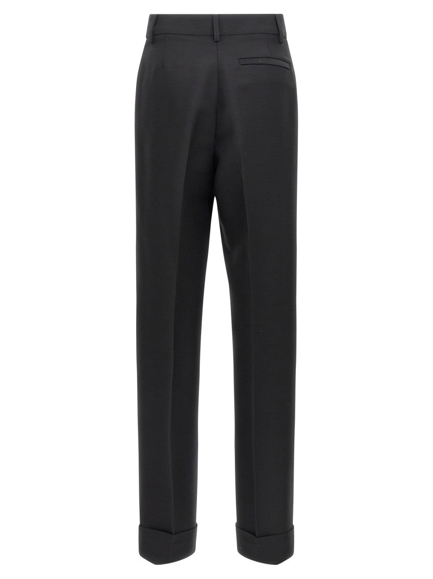 Black Stretched pleated trousers 2