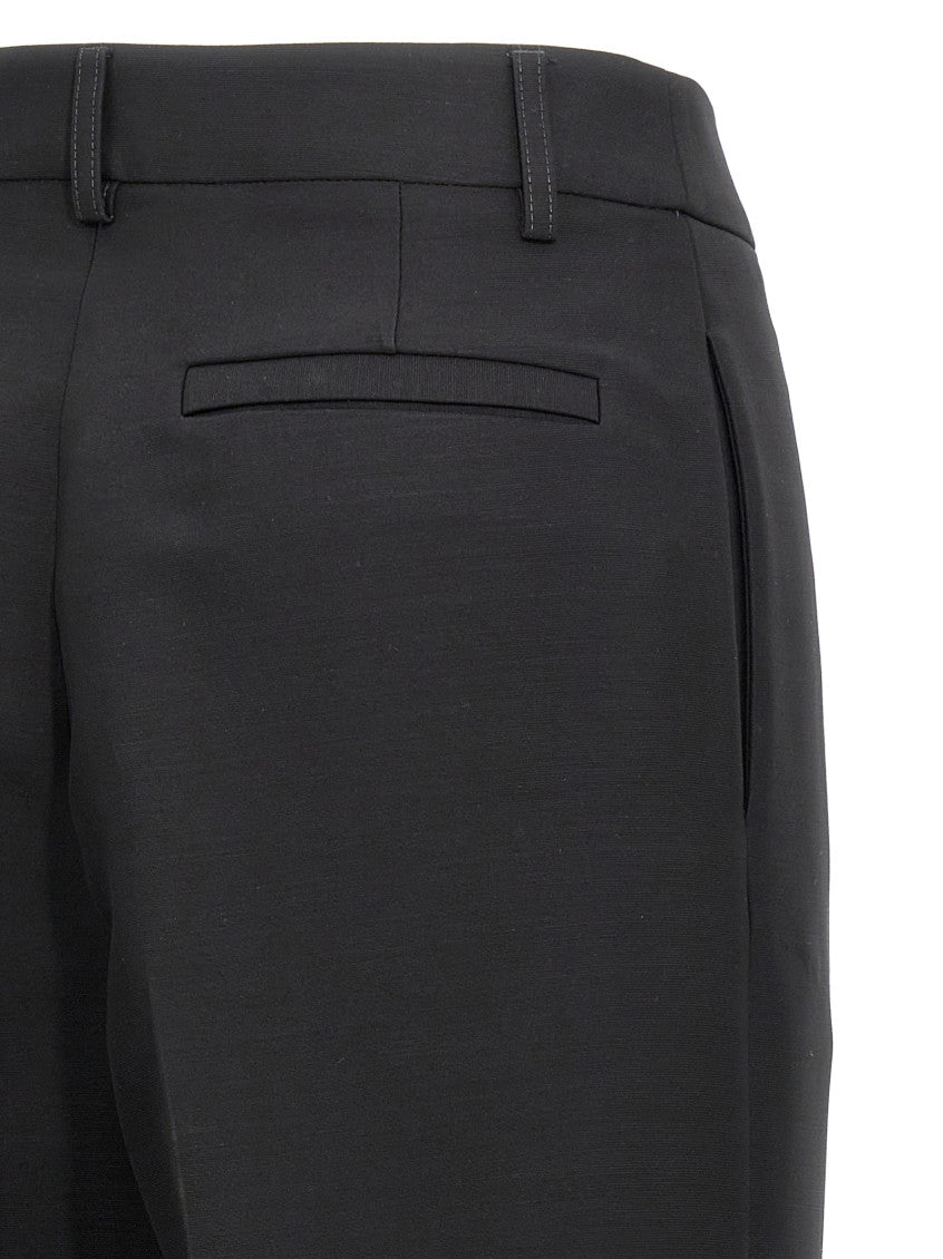 Black Stretched pleated trousers 4