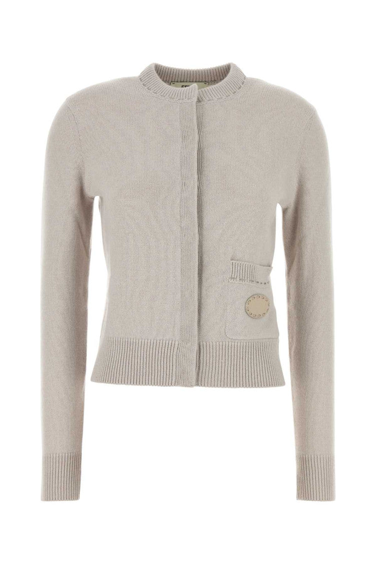 Light Grey Wool Cardigan 1