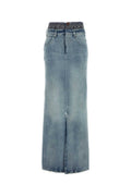 Blue Denim Maxi Skirt 1