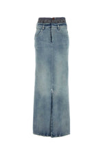 Blue Denim Maxi Skirt 1