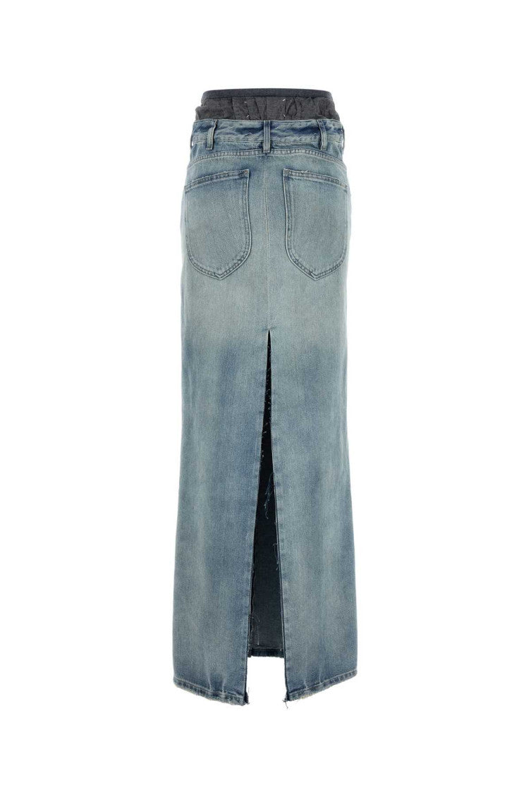 Blue Denim Maxi Skirt 2