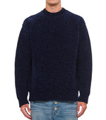 Navy Blue Ribbed Sweatshirt 1