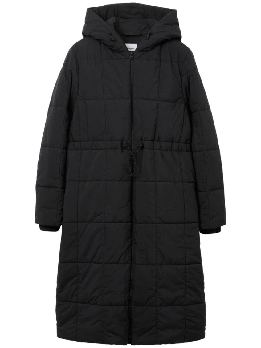 Black Quilted Hooded Long-sleeve Jacket 1