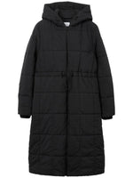 Black Quilted Hooded Long-sleeve Jacket 1