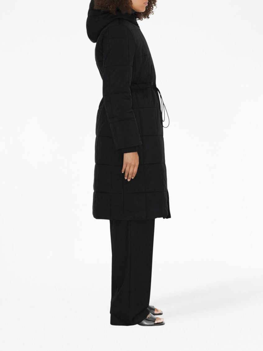 Black Quilted Hooded Long-sleeve Jacket 4