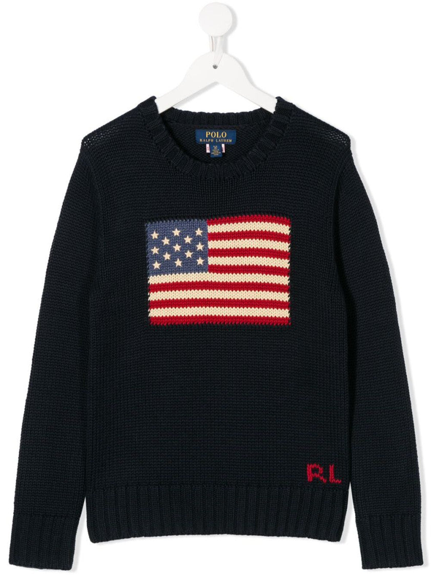Boys Navy Blue Knitted Sweater 2