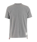 Light Grey Stripe-detail Cotton T-shirt 1