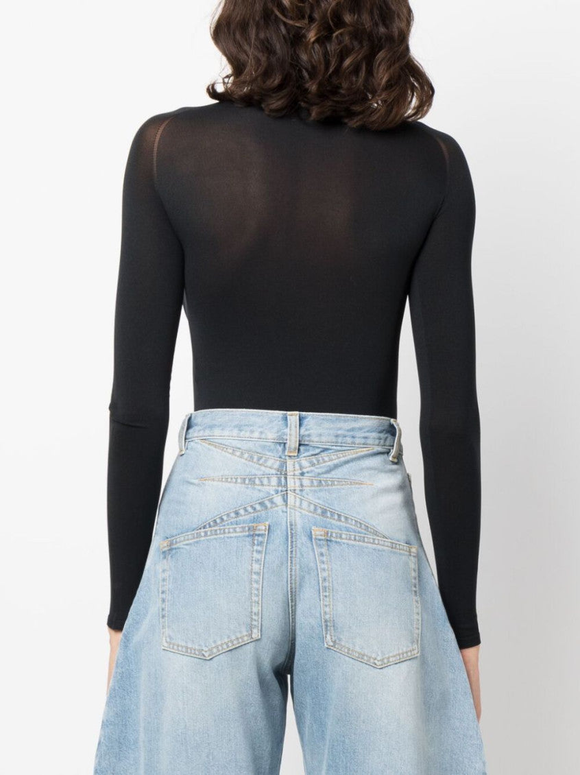 Black Bodysuit with high collar 3