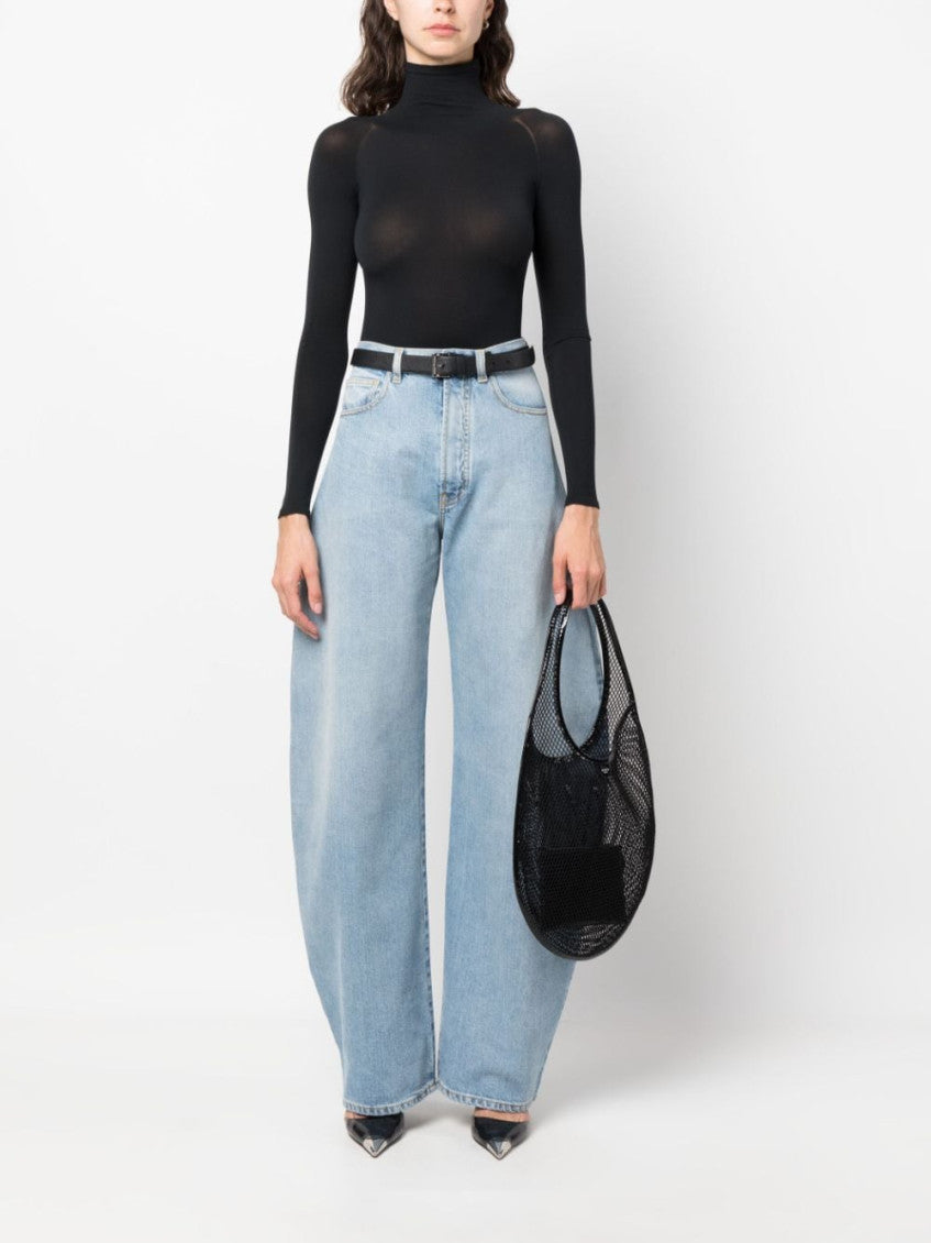 Black Bodysuit with high collar 4