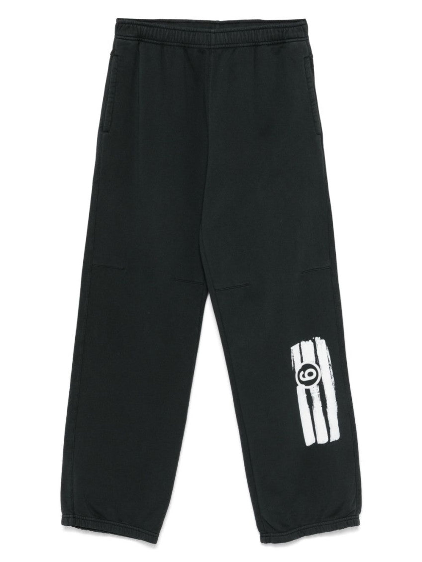 Dark Grey Logo Cotton Sweatpants 1