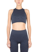 Navy Blue Logo Round Neck Top 1