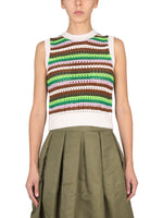 Multicolor Stripes Crew Neck Top 1