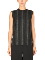 Black Stripes Round Neck Top 1