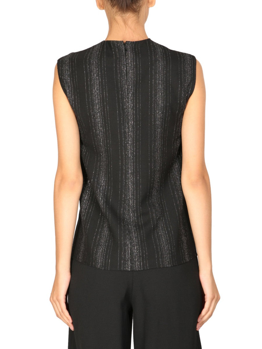 Black Stripes Round Neck Top 2
