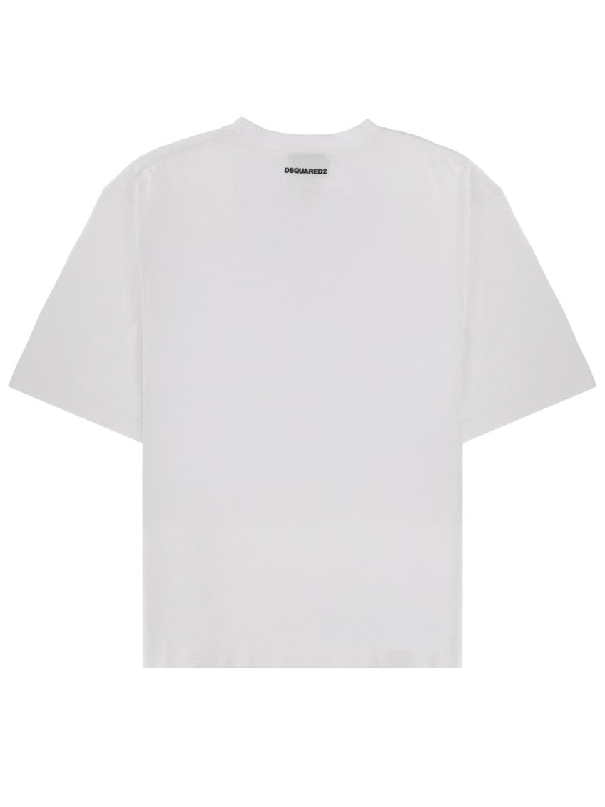 White Crew Neck T-Shirt 2