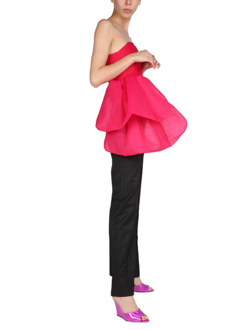 Fuchsia Solid Strapless Top 4