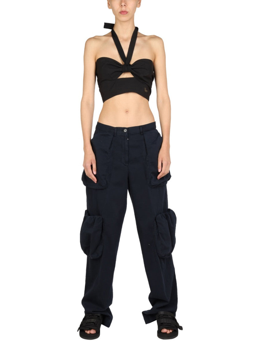 Black Solid Halter Neck Top 4