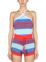 Multicolor Stripes Halter Neck Top 1