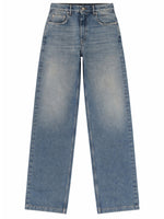 Denim Straight High Rise Jeans 1