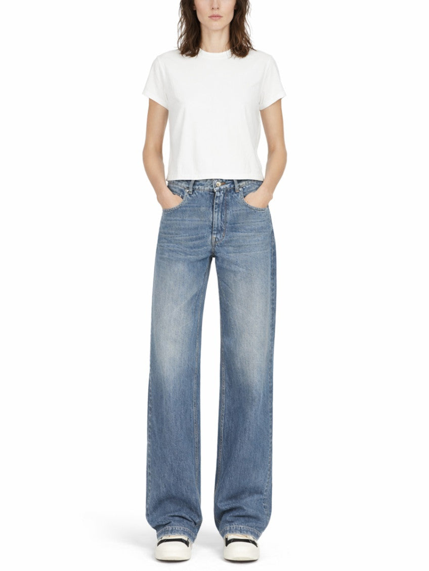Denim Straight High Rise Jeans 2