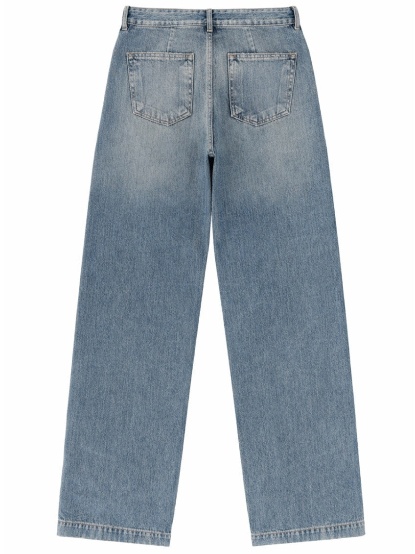 Denim Straight High Rise Jeans 3