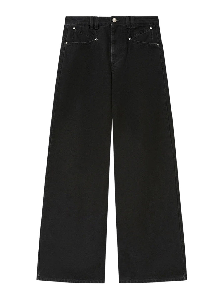 Black Relaxed High Rise Jeans 1