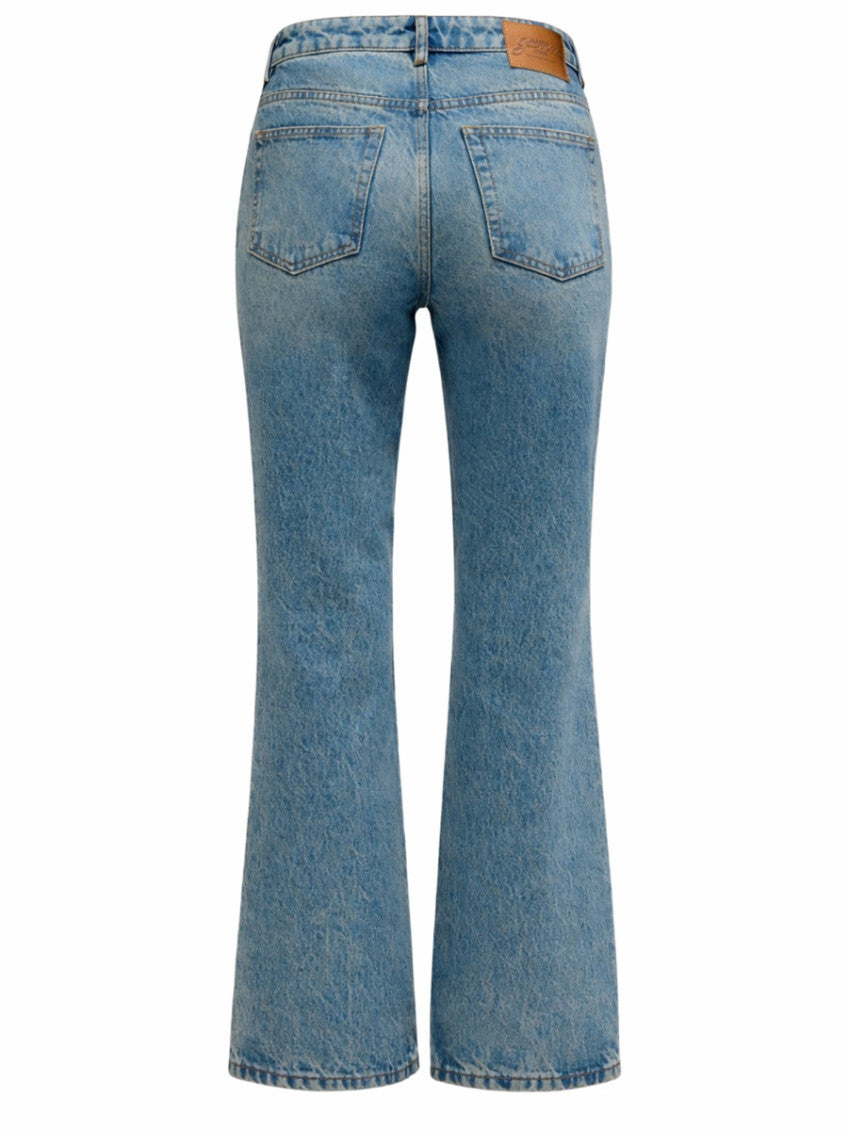 Denim Flared High Rise Jeans 2
