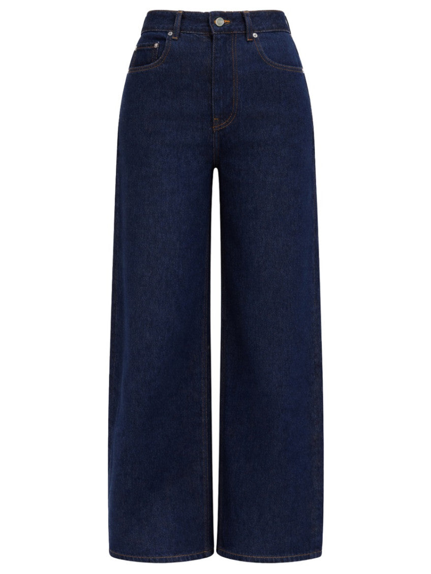 Denim Straight High Rise Jeans 1