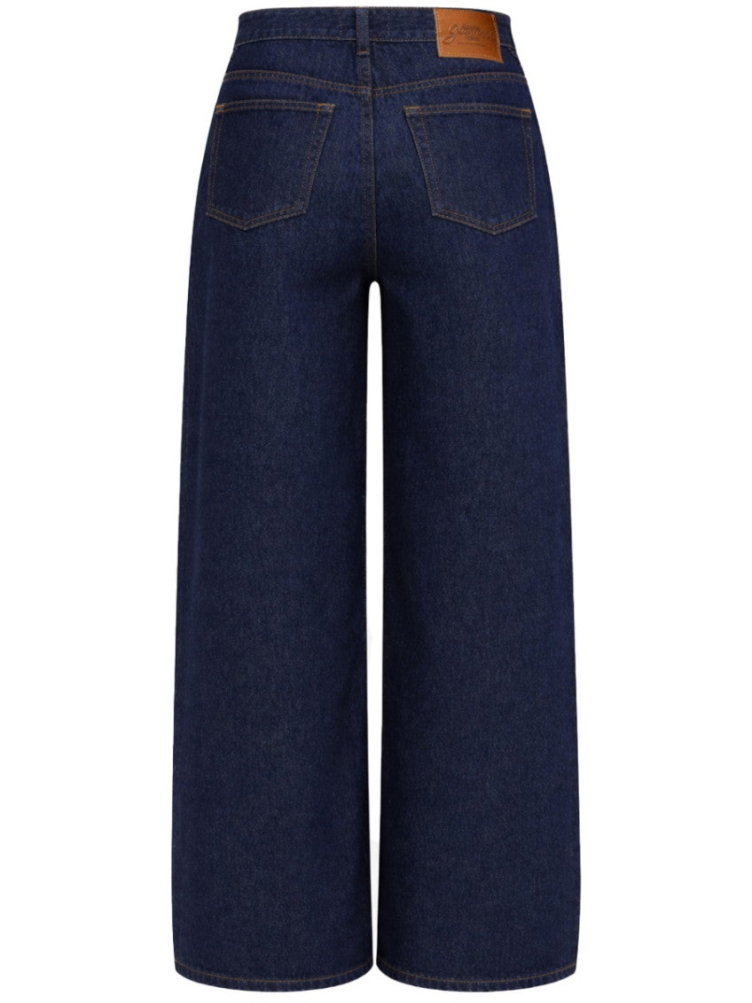 Denim Straight High Rise Jeans 2