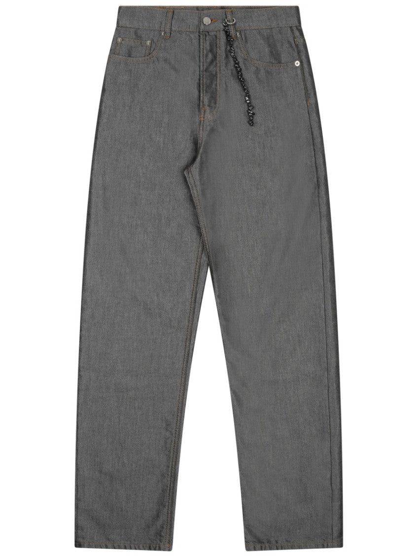 Grey Relaxed Mid Rise Jeans 1