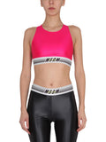 Fuchsia Logo Round Neck Top 1