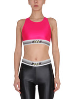 Fuchsia Logo Round Neck Top 1