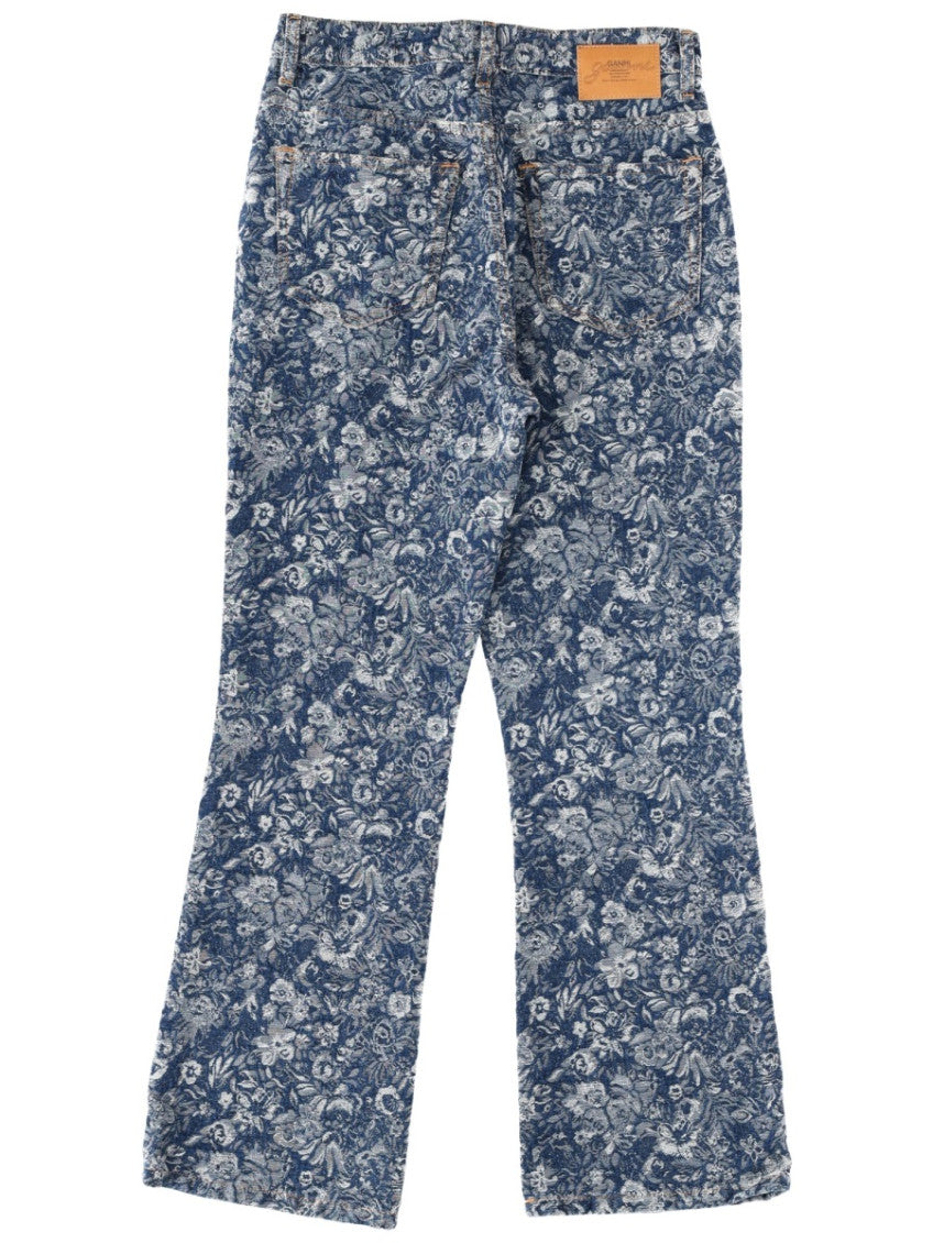 Blue Straight Mid Rise Jeans 2