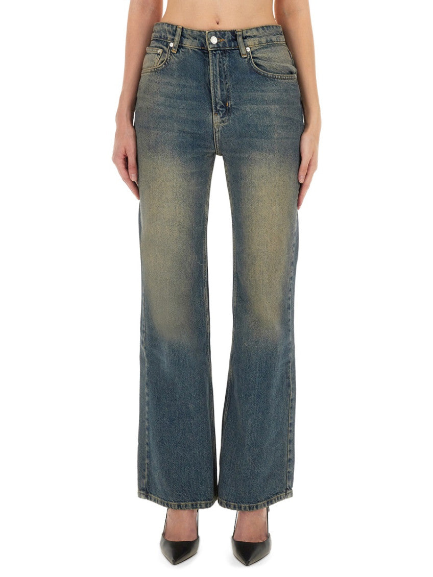 Denim Flared High Rise Jeans 1